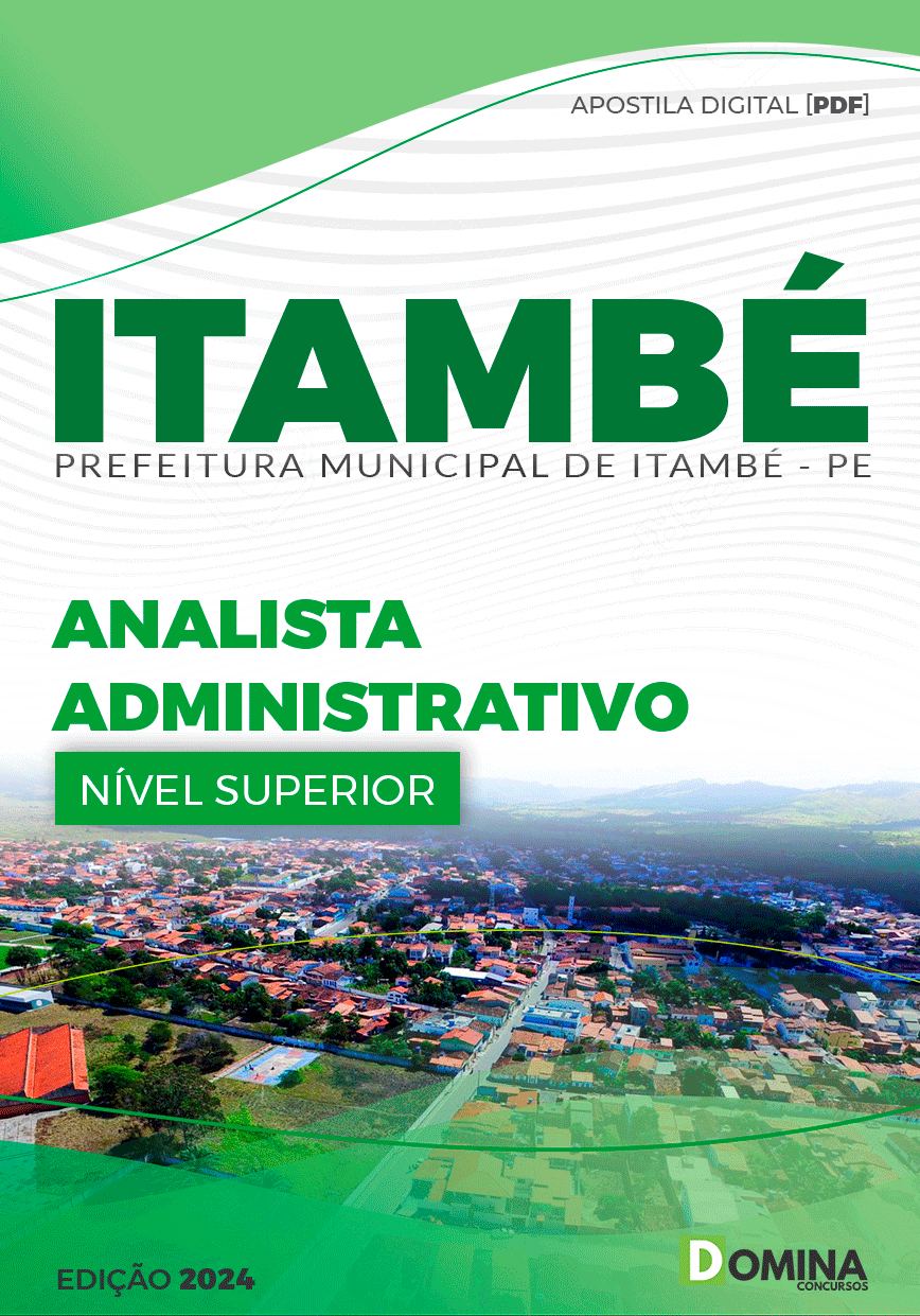 Apostila Pref Itambé PE 2024 Analista Administrativo