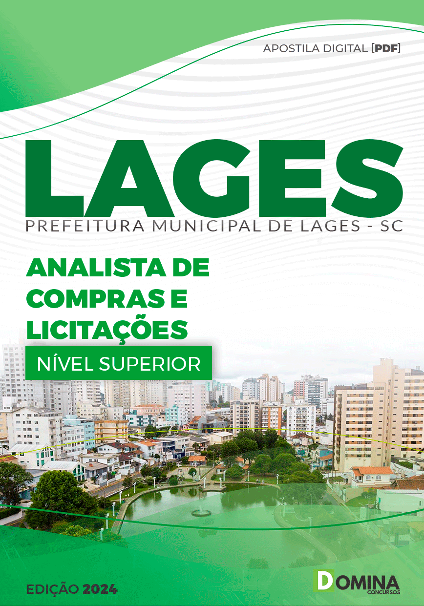 Apostila Pref Lages SC 2024 Analista Compras Licitações