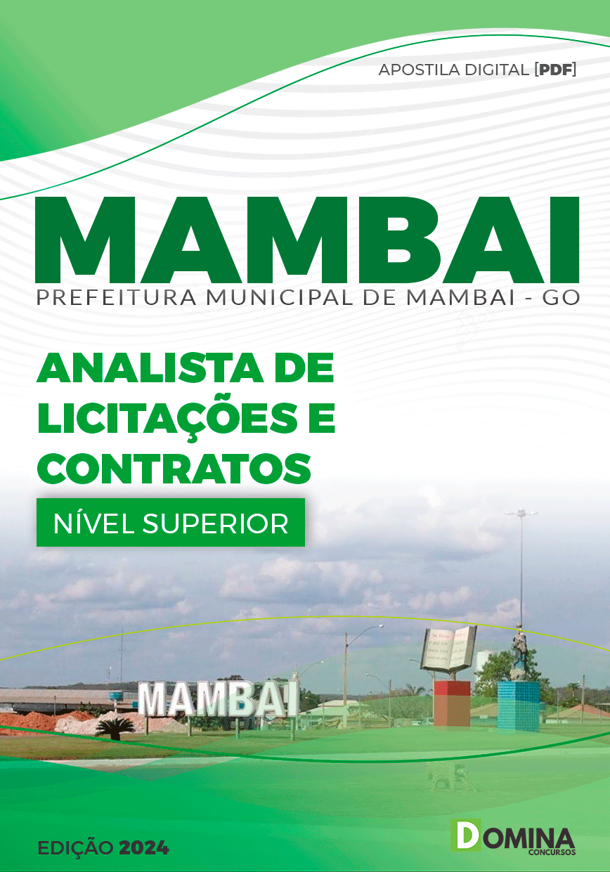 Apostila Pref Mambai GO 2024 Analista Licitações Contratos