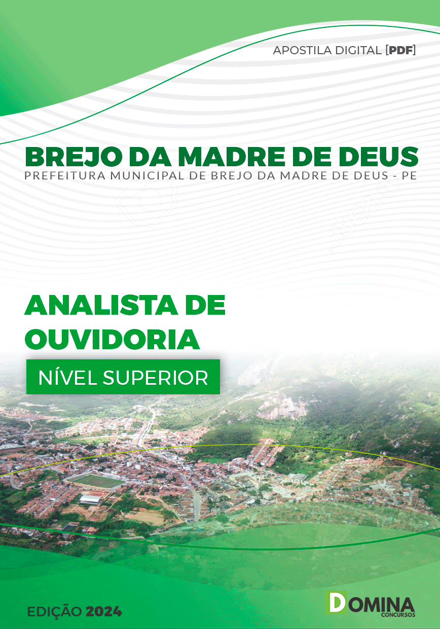 Apostila Pref Brejo da Madre de Deus PE 2024 Analista Ouvidoria