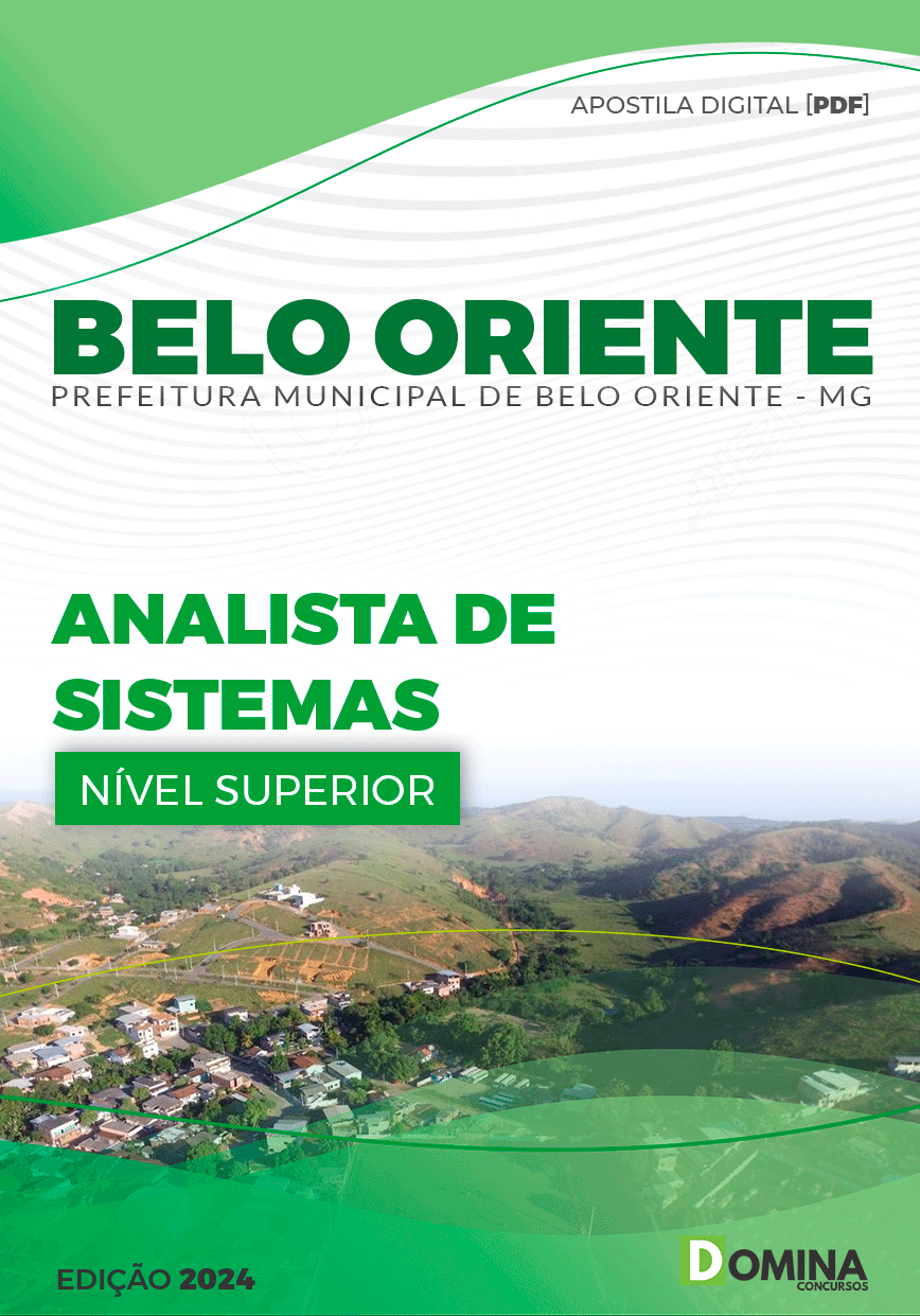 Apostila Pref Belo Oriente MG 2024 Analista Sistemas