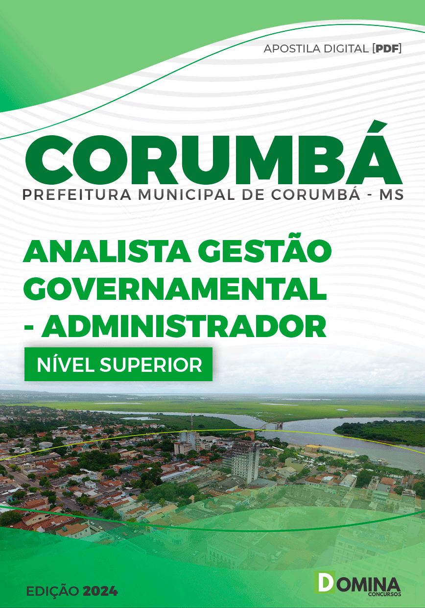 Apostila Pref Corumbá MS 2024 Analista Gestão Governamental Administração