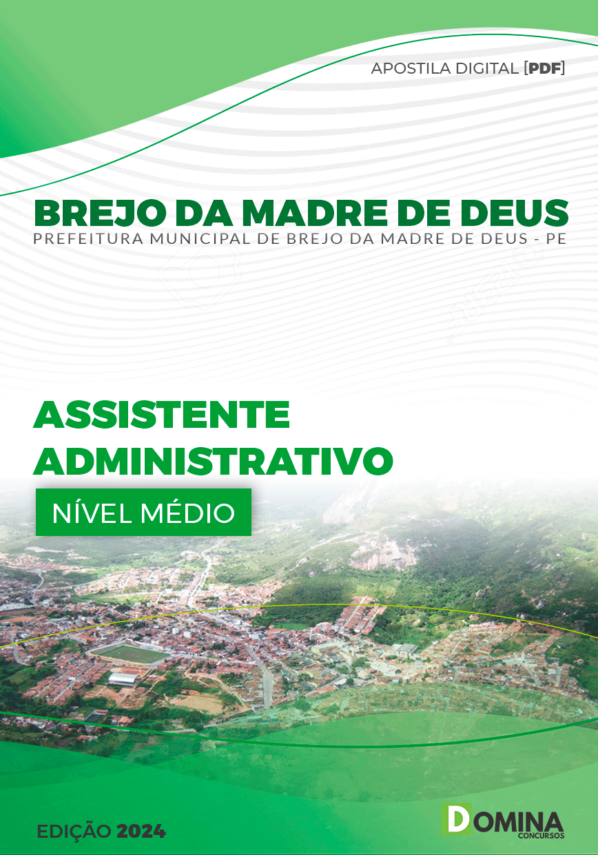 Apostila Pref Brejo da Madre de Deus PE 2024 Assistente Administrativo