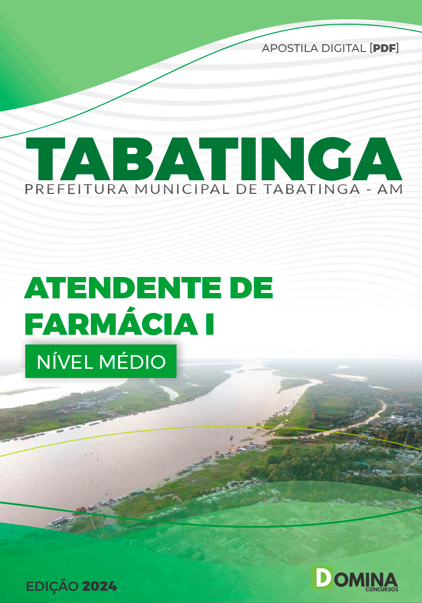 Apostila Pref Tabatinga AM 2024 Atendente Farmácia