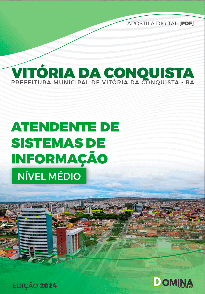 Apostila Pref Vitória da Conquista BA 2024 Atendente Sistemas Informação