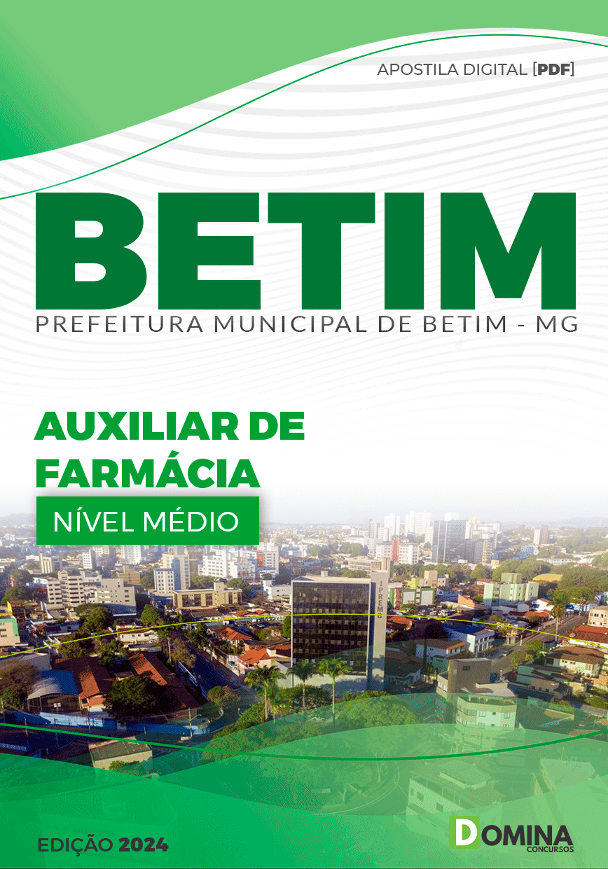 Apostila Pref Betim MG 2024 Auxiliar de Farmácia