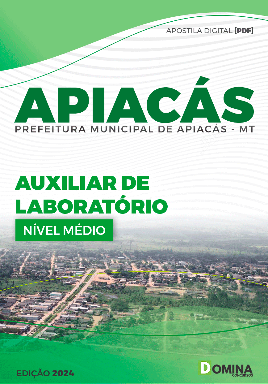 Apostila Pref Apiacás MT 2024 Auxiliar de Laboratório
