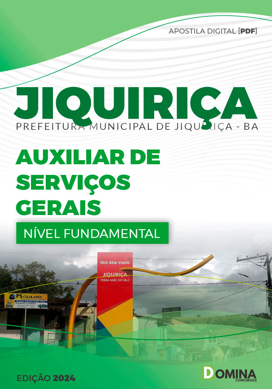 Apostila Pref Jiquiriça BA 2024 Auxiliar Serviços Gerais