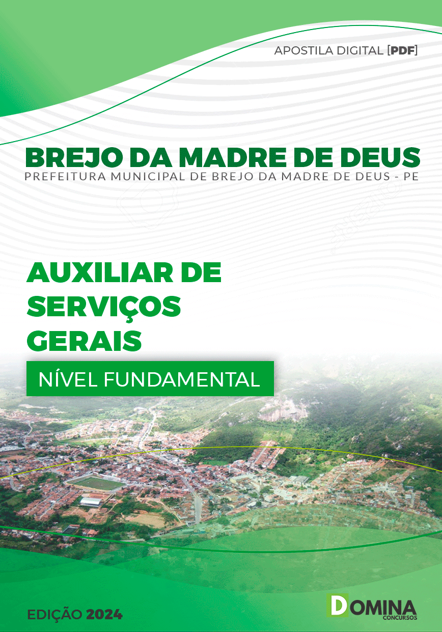 Apostila Pref Brejo da Madre de Deus PE 2024 Auxiliar Serviços Gerais