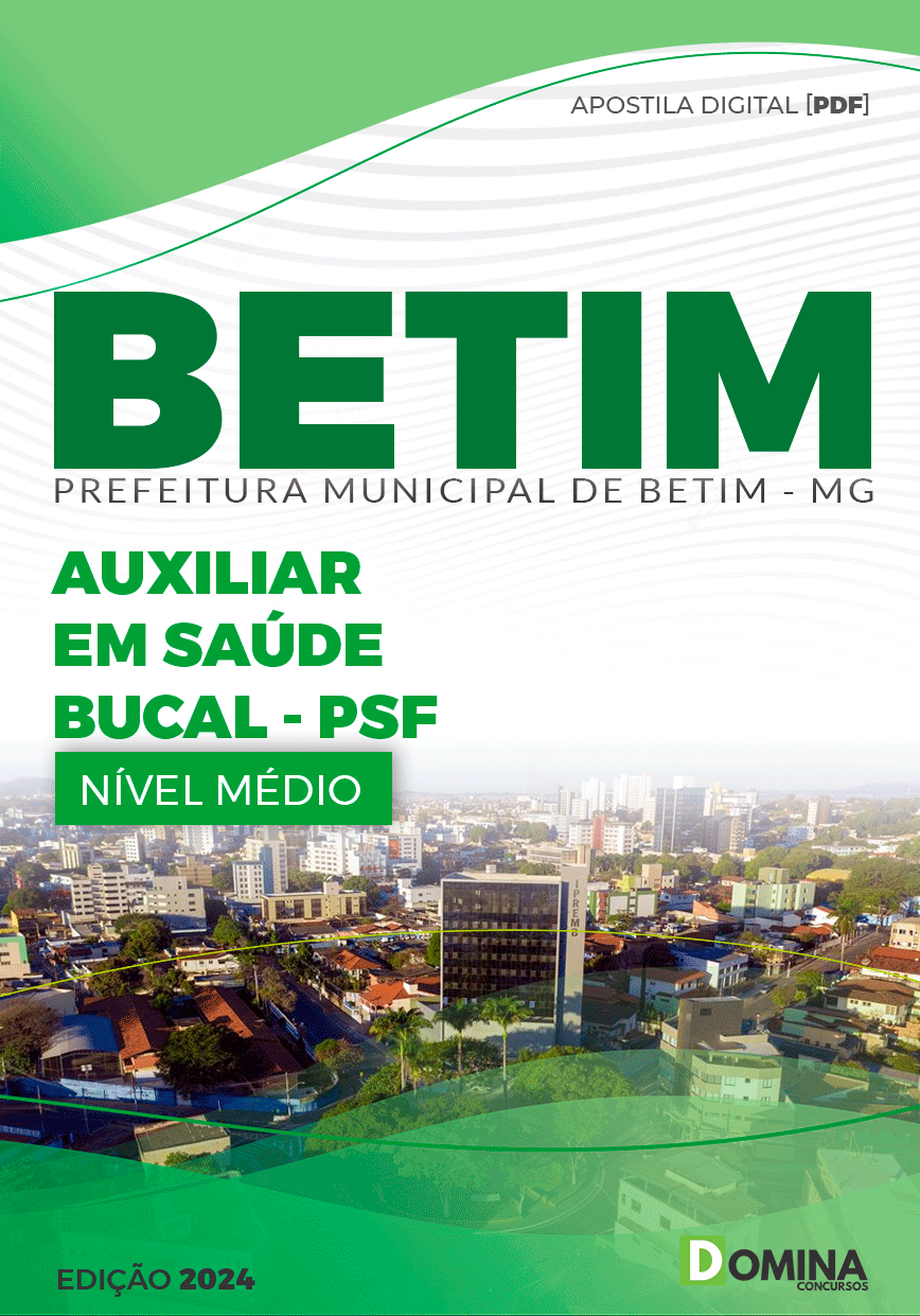 Apostila Pref Betim MG 2024 Auxiliar em Saúde Bucal PSF