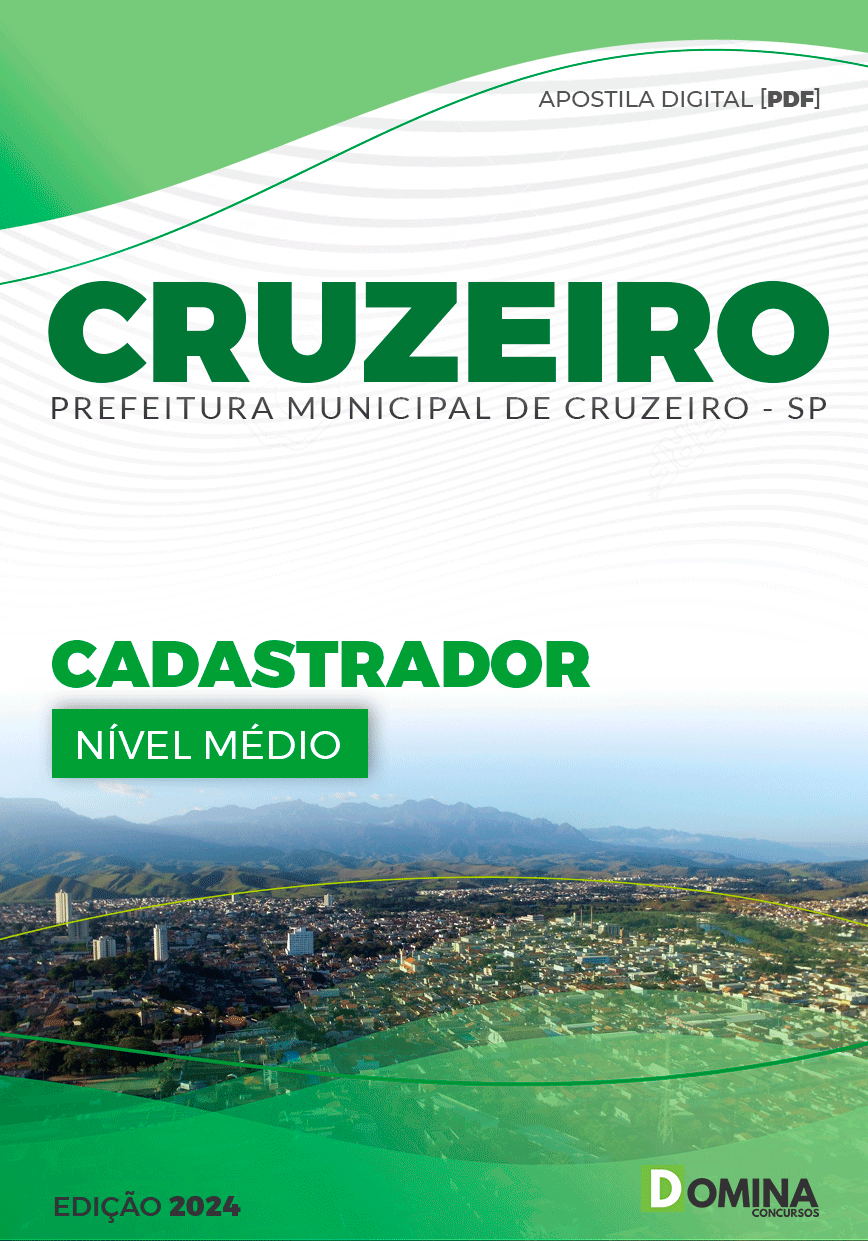 Apostila Pref Cruzeiro SP 2024 Cadastrador