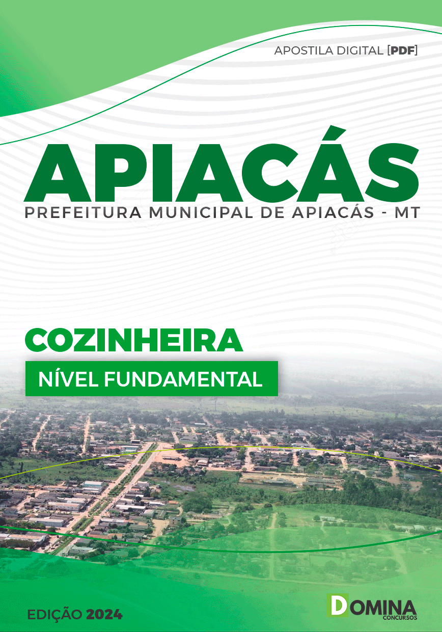 Apostila Pref Apiacás MT 2024 Cozinheira