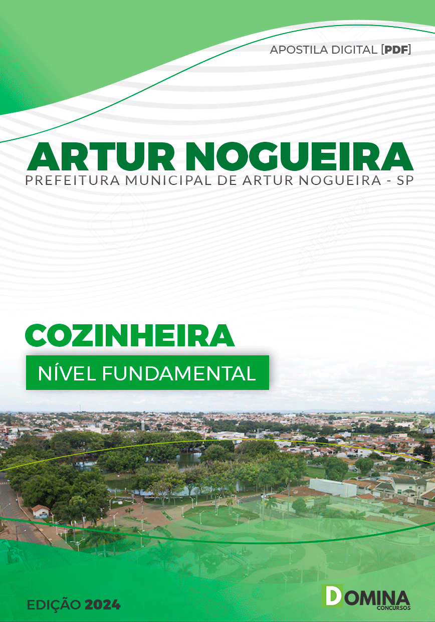 Apostila Pref Artur Nogueira SP 2024 Cozinheira