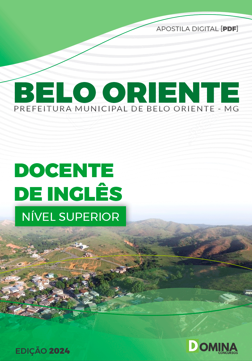 Apostila Pref Belo Oriente MG 2024 Docente Inglês