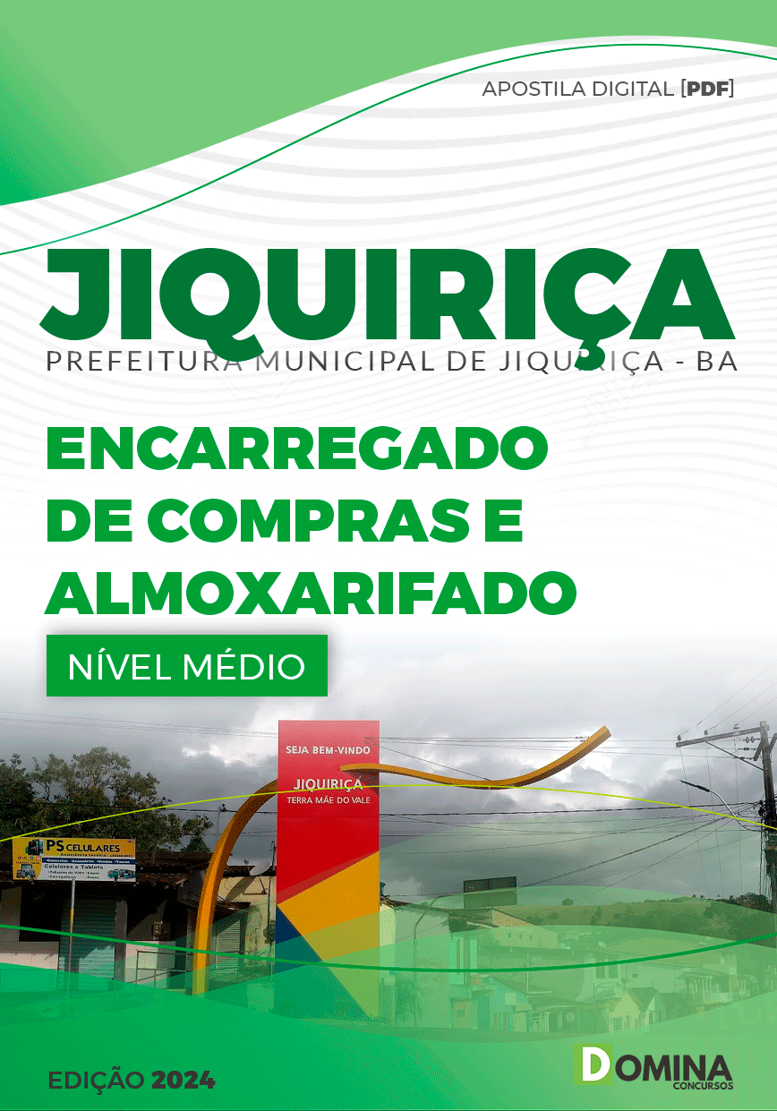 Apostila Pref Jiquiriça BA 2024 Encarregado Compras Almoxarifado