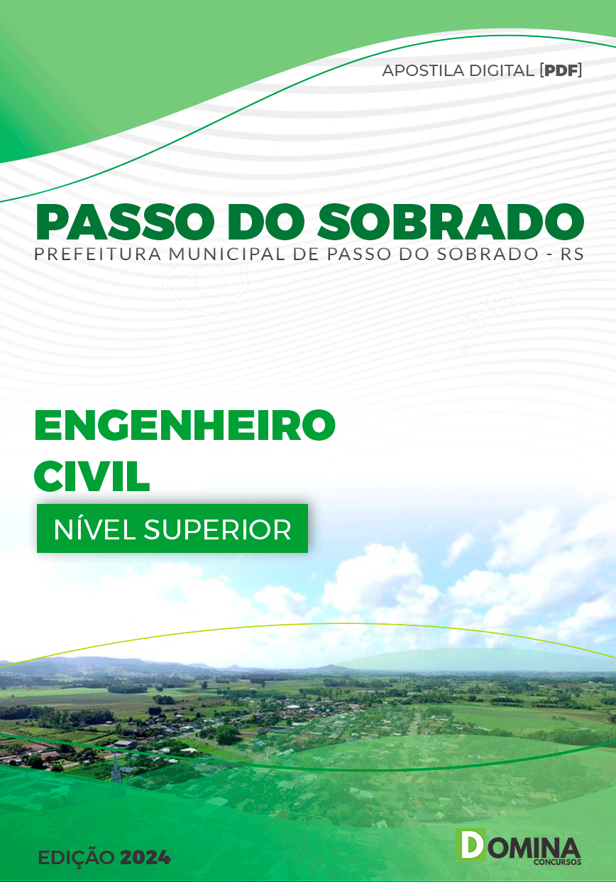 Apostila Pref Passo do Sobrado RS 2024 Engenheiro Civil