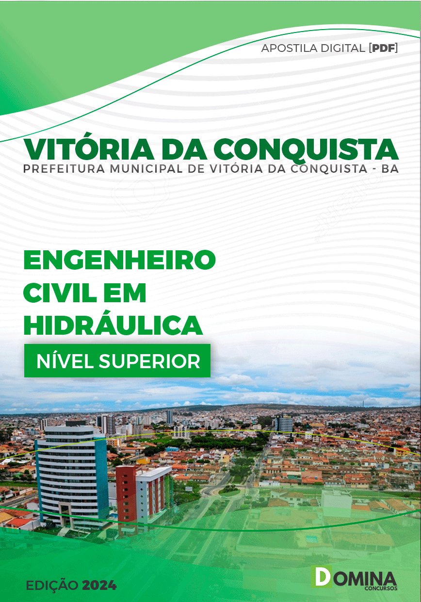 Apostila Pref Vitória da Conquista BA 2024 Engenheiro Civil Hidráulica