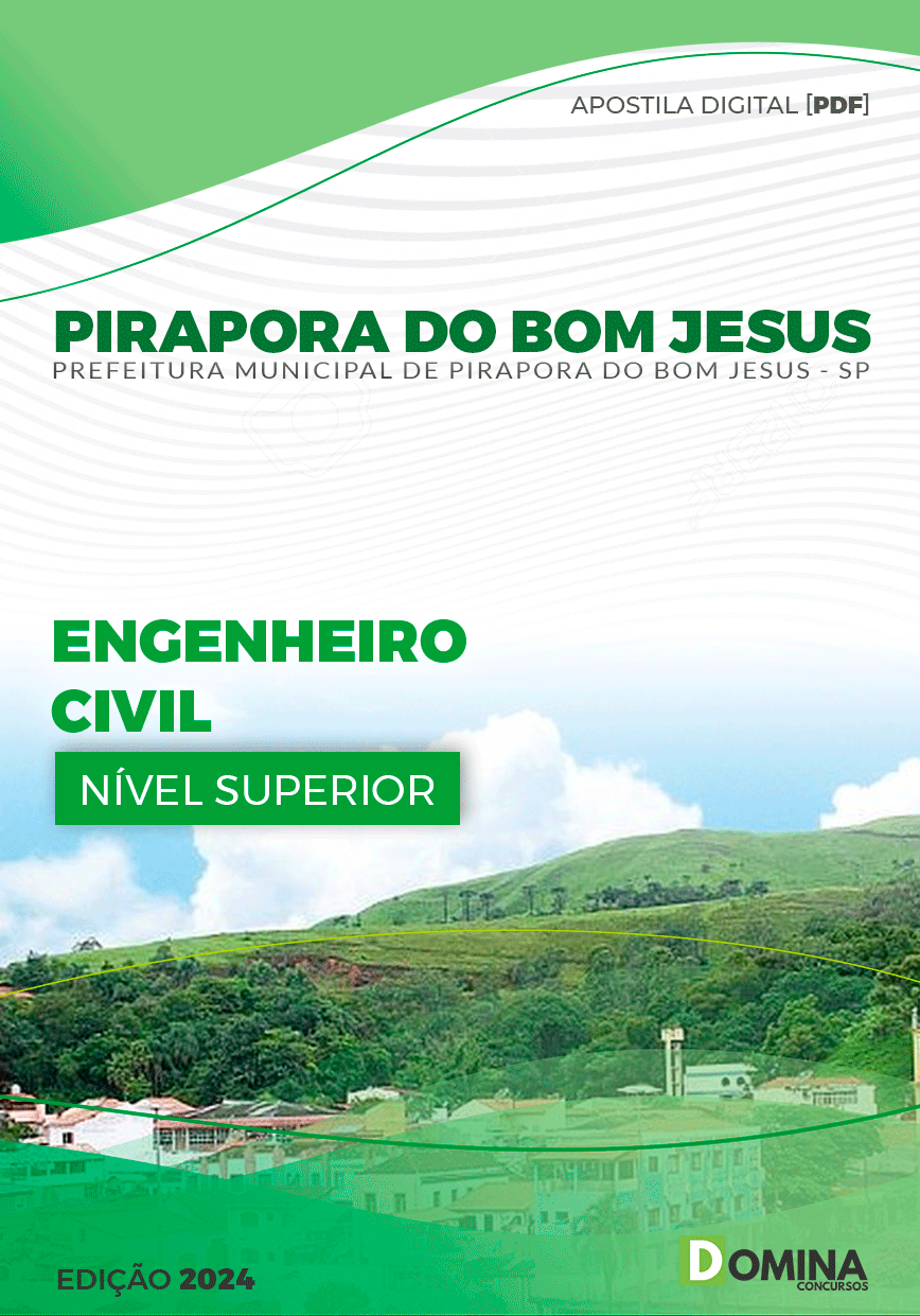 Apostila Pref Pirapora do Bom Jesus SP 2024 Engenheiro Civil