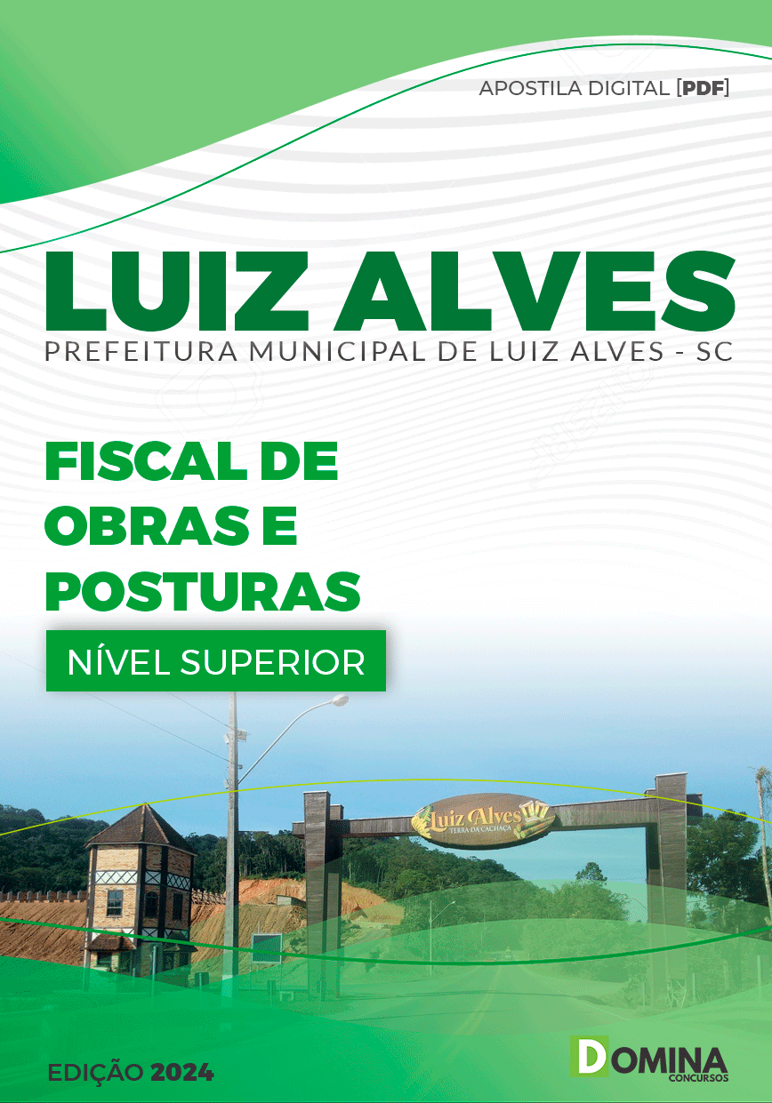 Apostila Pref Luiz Alves SC 2024 Fiscal de Obras e Posturas