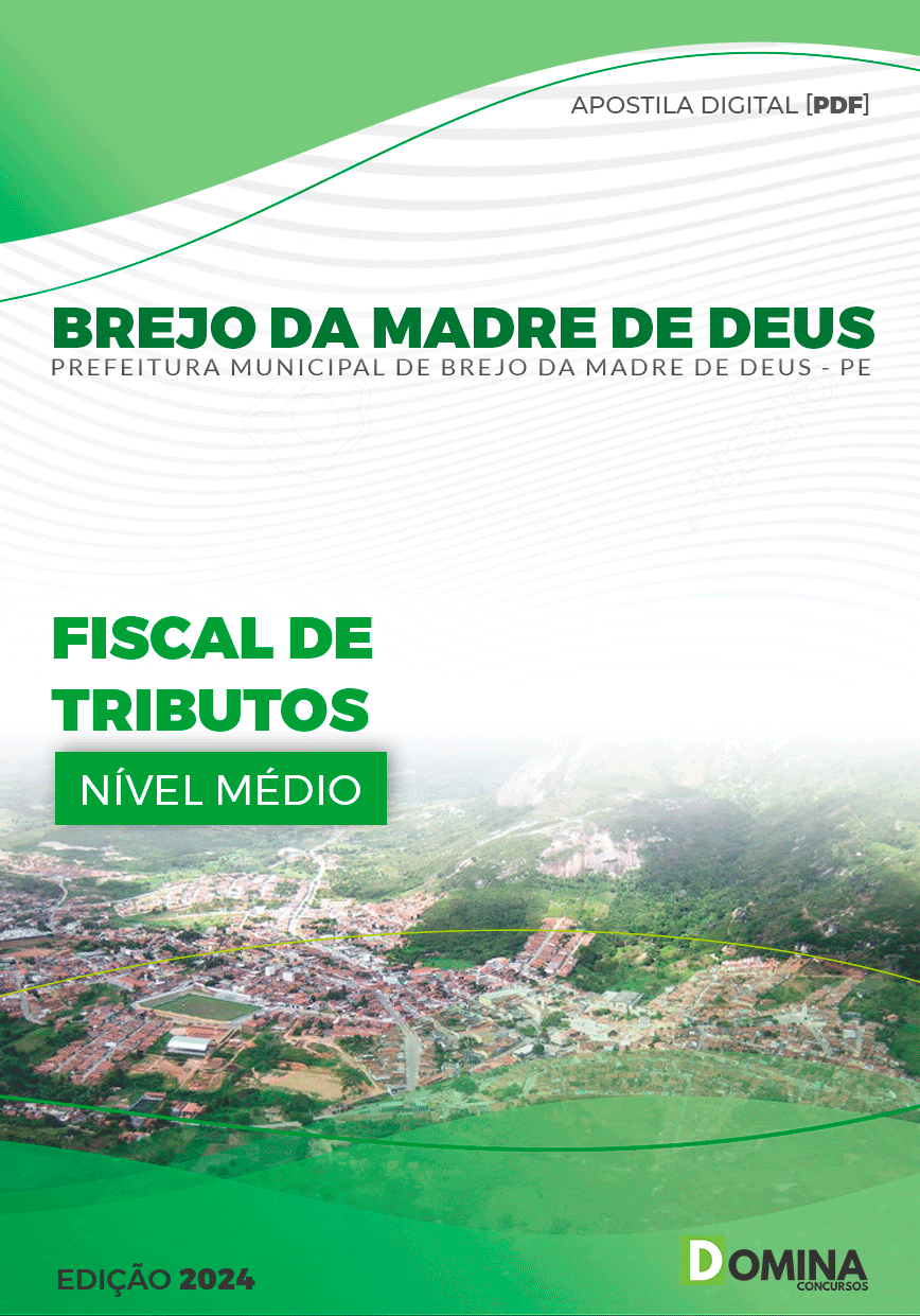 Apostila Pref Brejo da Madre de Deus PE 2024 Fiscal Tributos