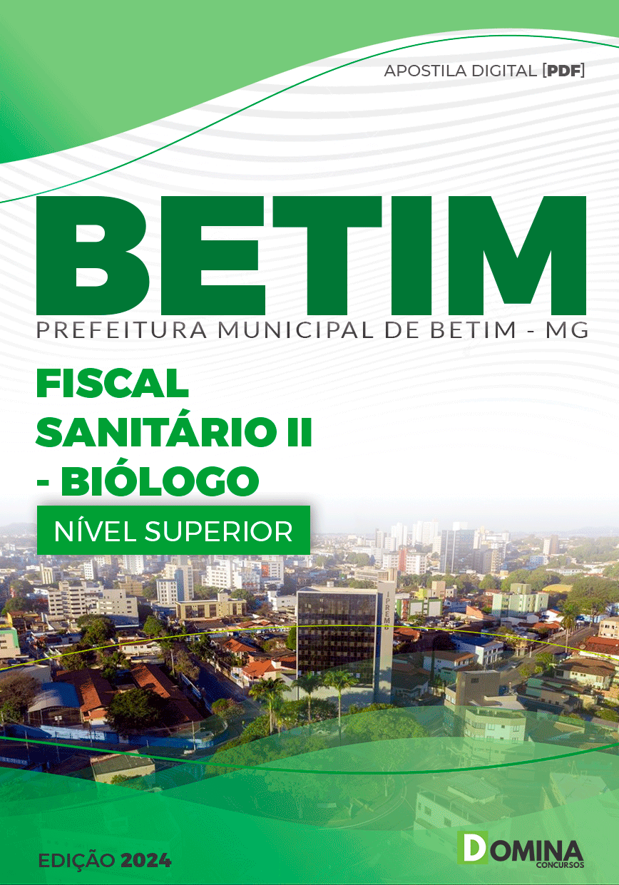 Apostila Pref Betim MG 2024 Fiscal Sanitário Biólogo