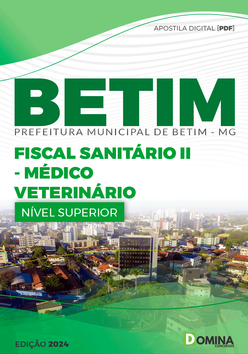 Apostila Pref Betim MG 2024 Fiscal Sanitário Médico Veterinário