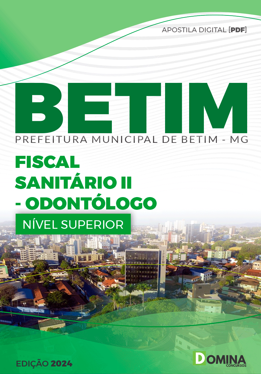 Apostila Pref Betim MG 2024 Fiscal Sanitário Odontólogo