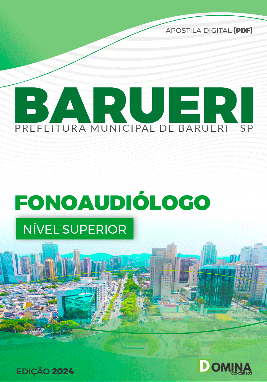 Apostila Pref Barueri SP 2024 Fonoaudiólogo