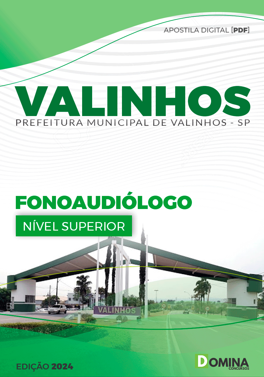 Apostila Pref Valinhos SP 2024 Fonoaudiólogo