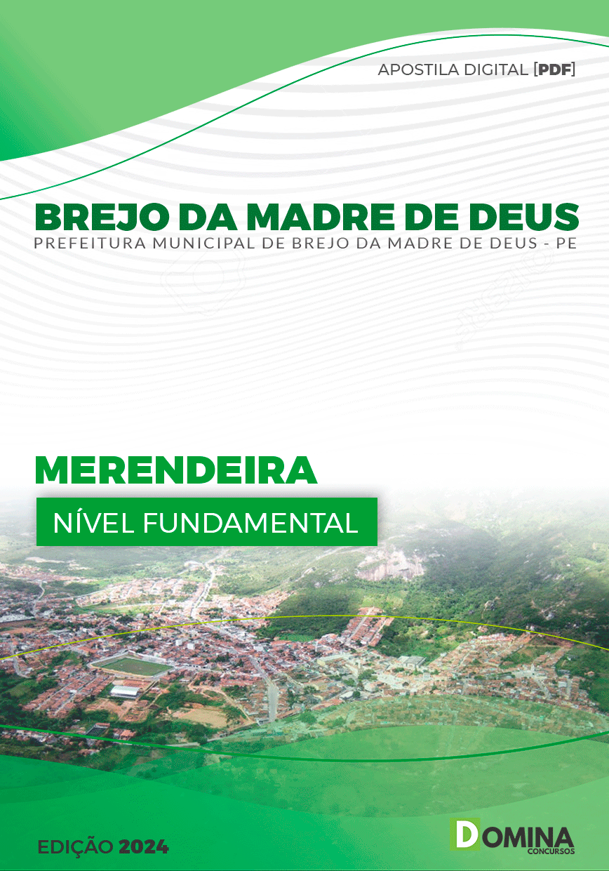 Apostila Pref Brejo da Madre de Deus PE 2024 Merendeira