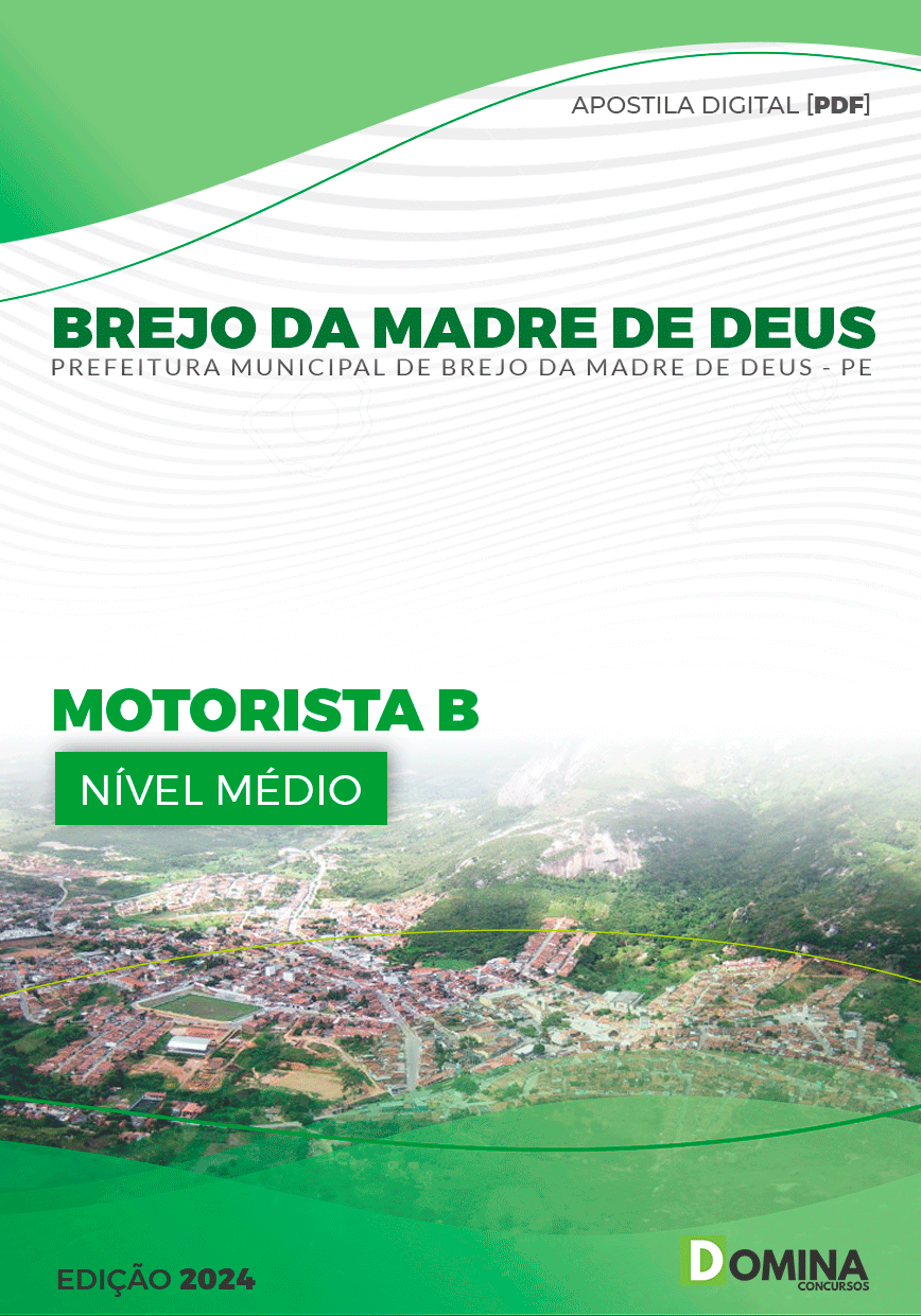 Apostila Pref Brejo da Madre de Deus PE 2024 Motorista B