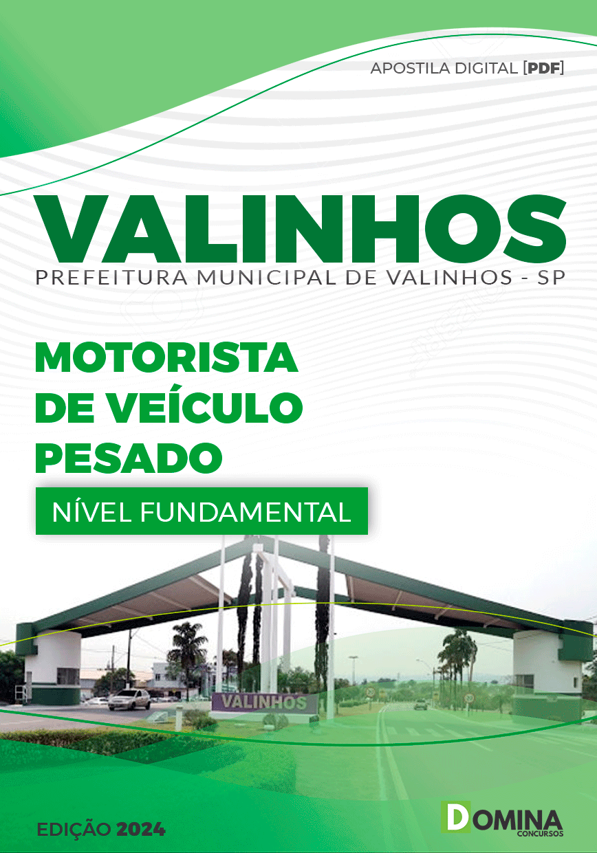 Apostila Pref Valinhos SP 2024 Motorista de Veículo Pesado