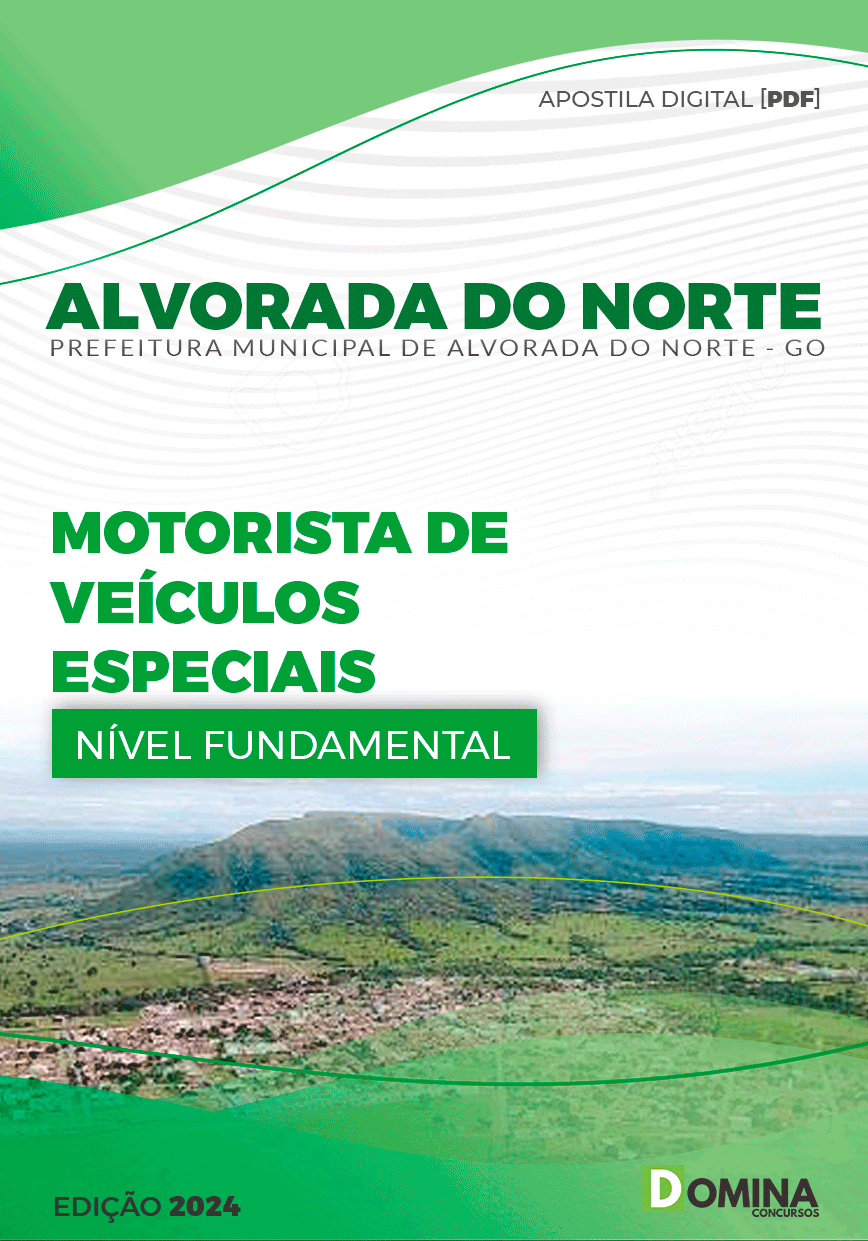 Apostila Pref Alvorada do Norte GO 2024 Motorista Veículos Especiais