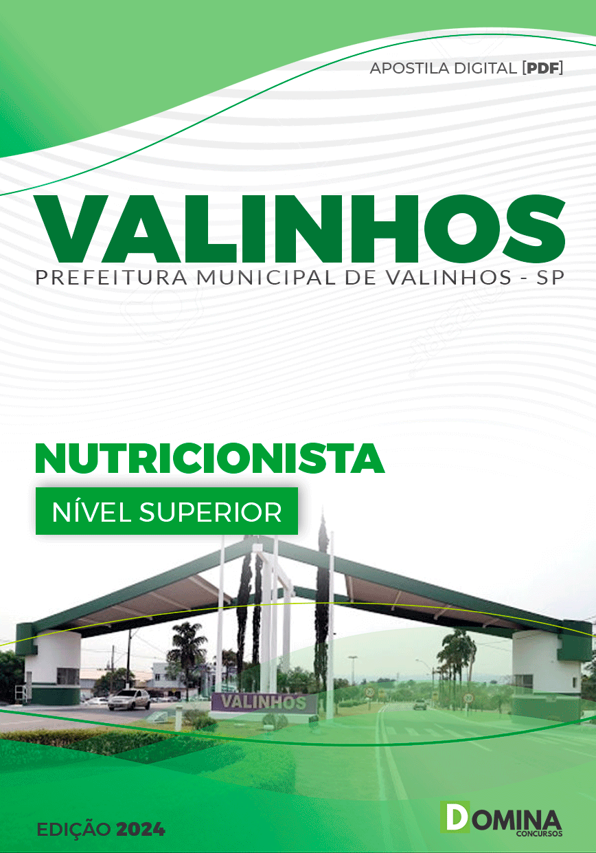 Apostila Pref Valinhos SP 2024 Nutricionista