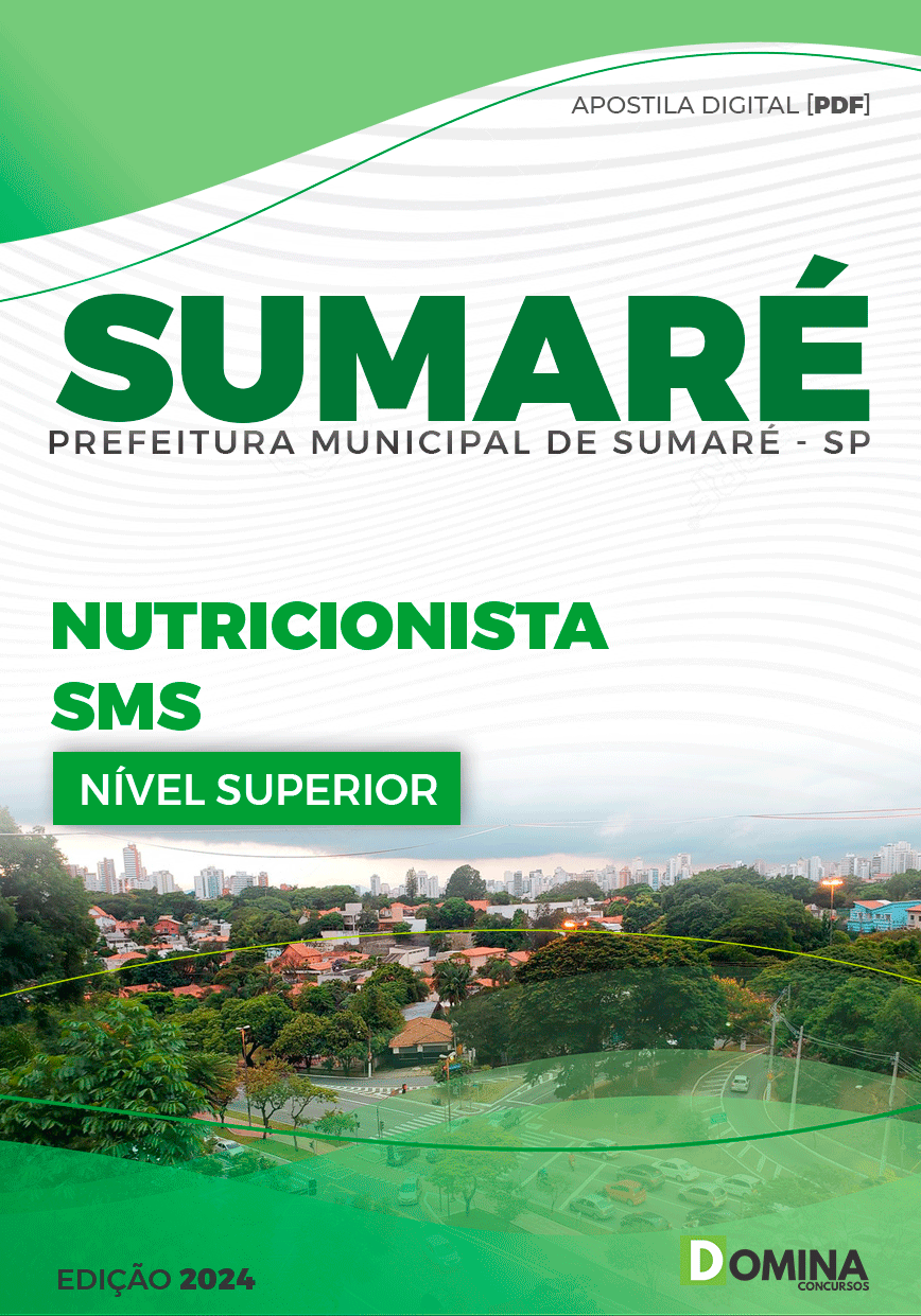 Apostila Pref Sumaré SP 2024 Nutricionista SMS