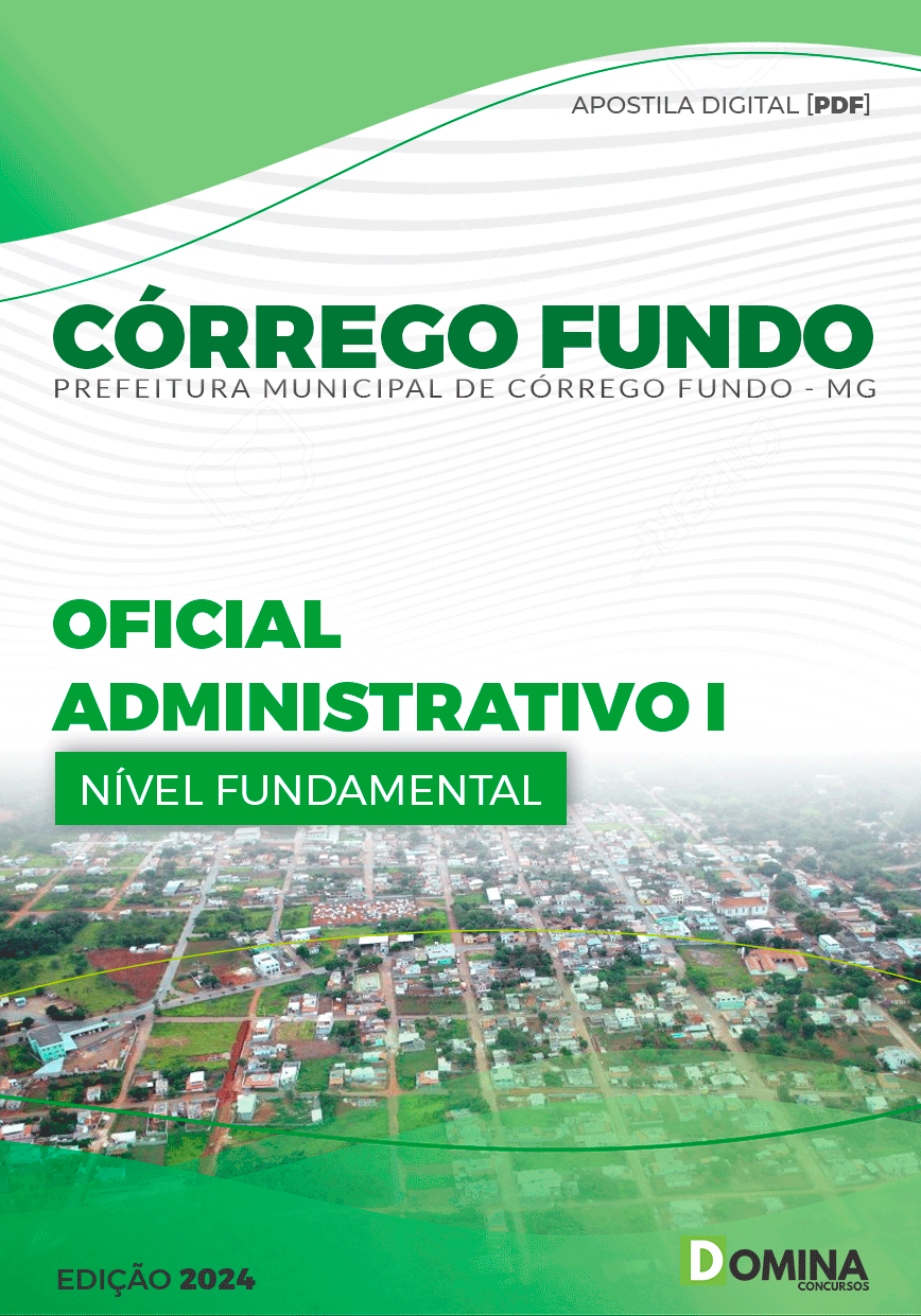 Apostila Córrego Fundo MG 2024 Oficial Administrativo I