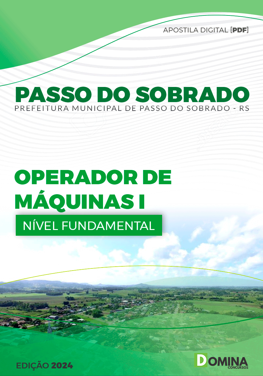 Apostila Pref Passo do Sobrado RS 2024 Operador de Máquinas