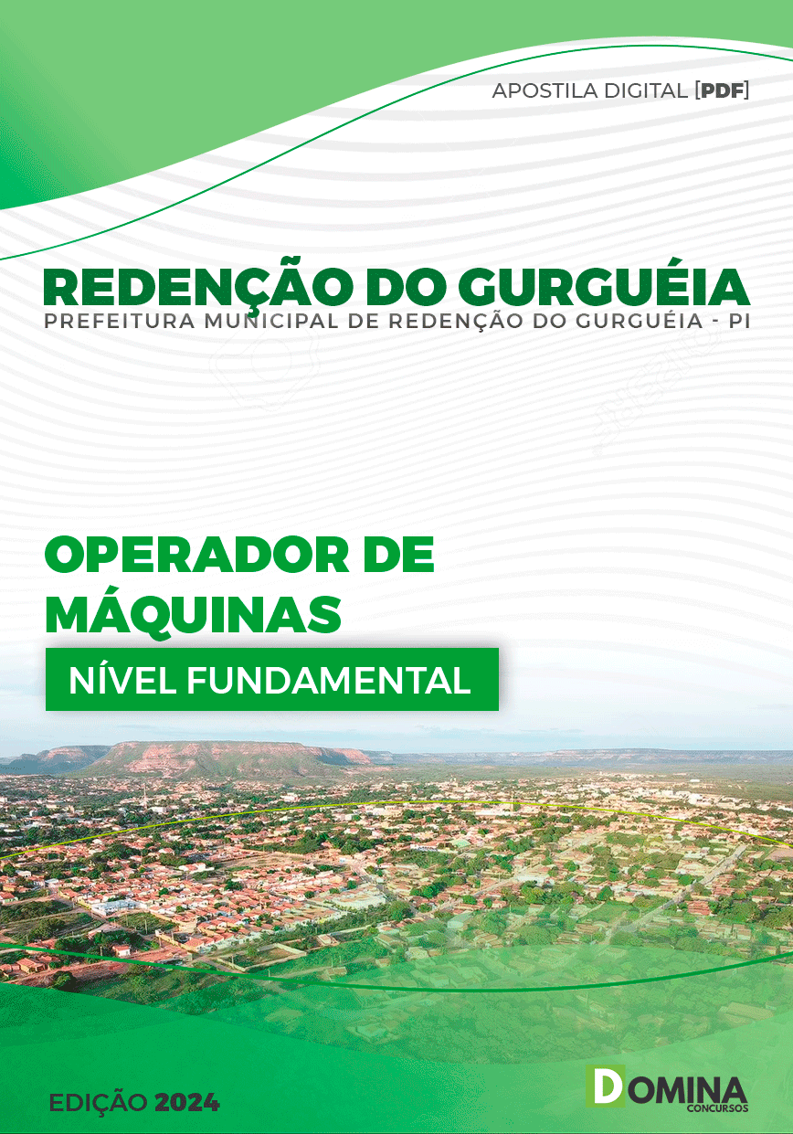 Apostila Pref Redenção do Gurguéia PI 2024 Operador Máquinas Tratorista