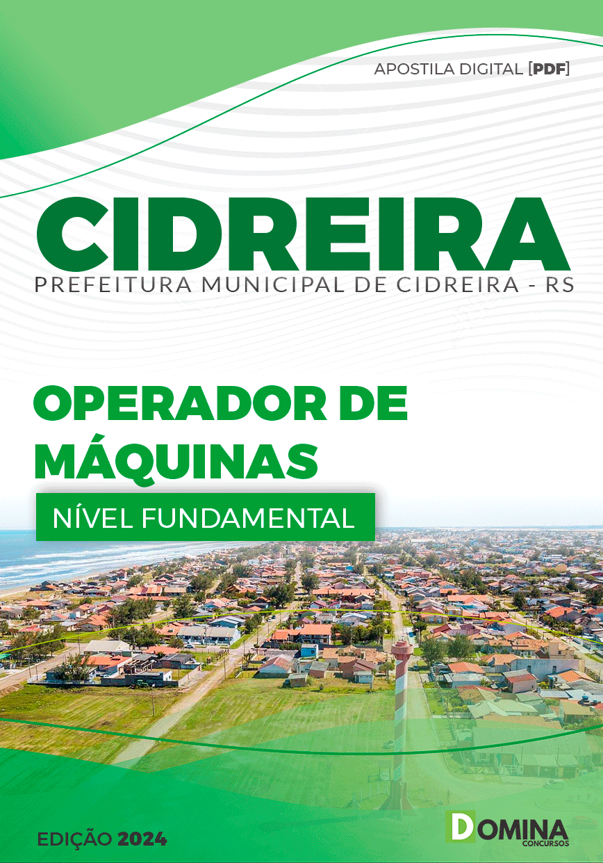 Apostila Pref Cidreira RS 2024 Operador Máquinas