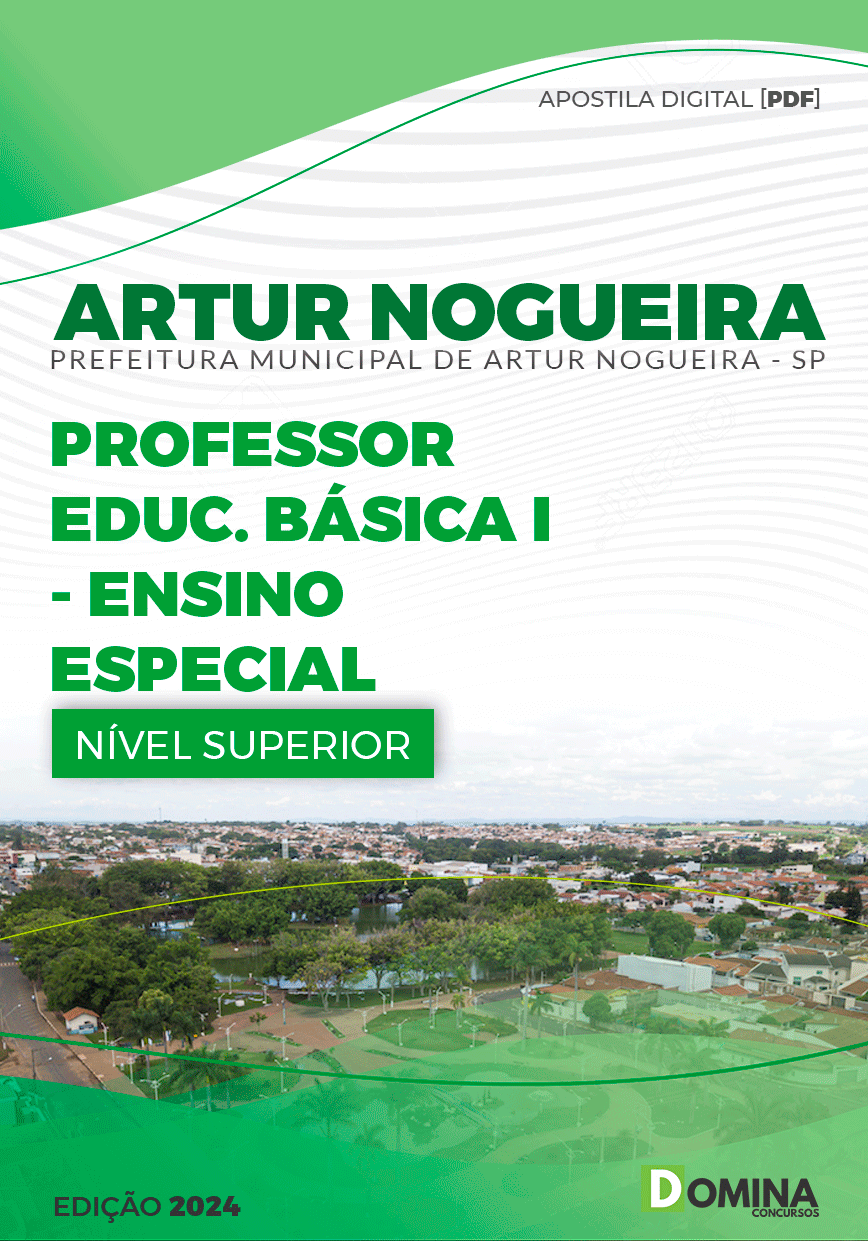 Apostila Pref Artur Nogueira SP 2024 Professor de Ensino Especial