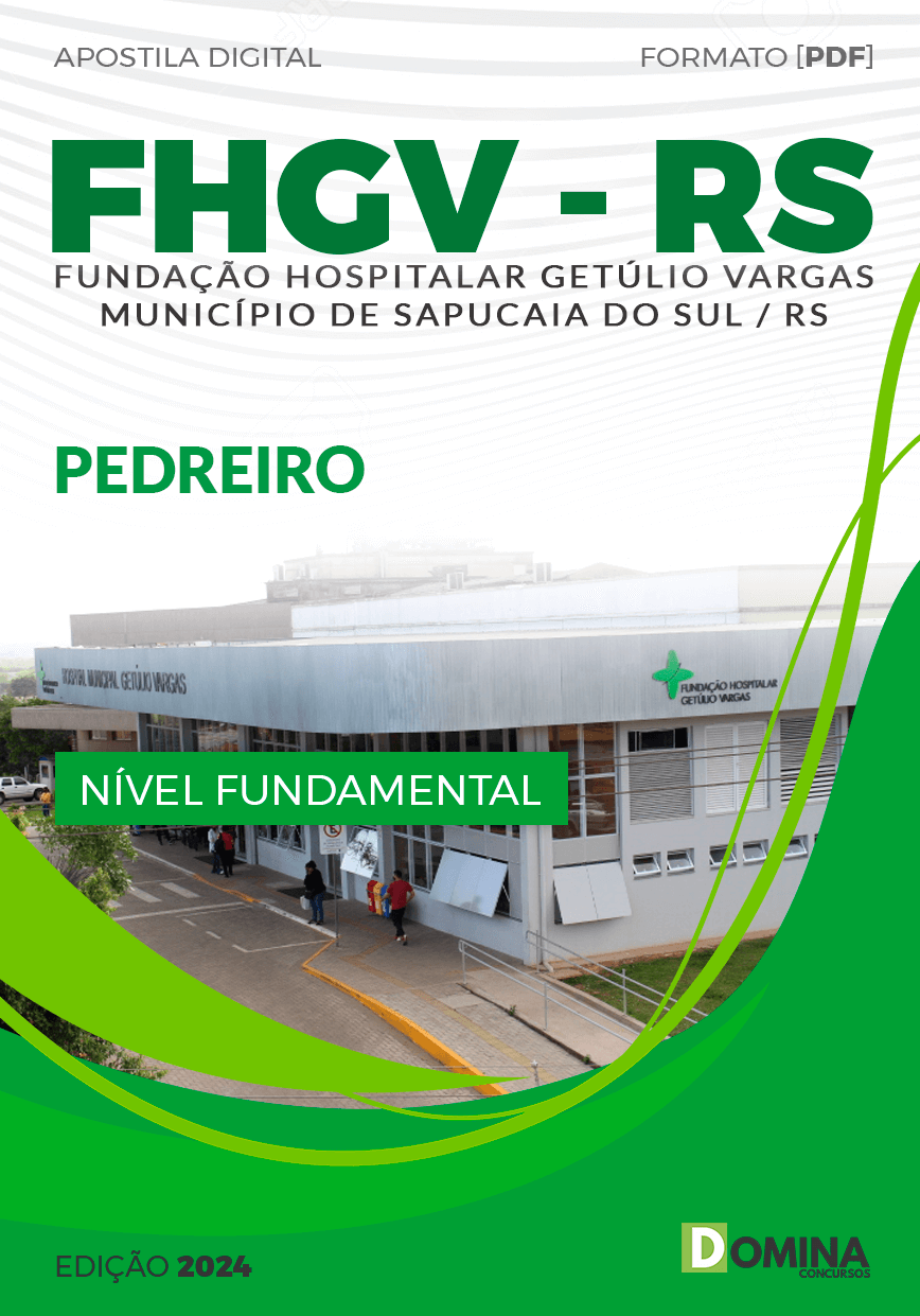 Apostila Concurso FHGV RS 2024 Pedreiro