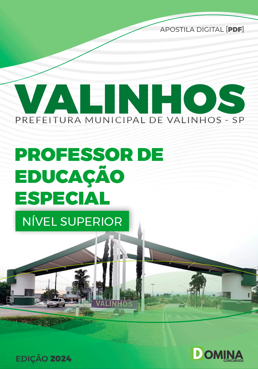 Apostila Pref Valinhos SP 2024 Professor de Educação Especial