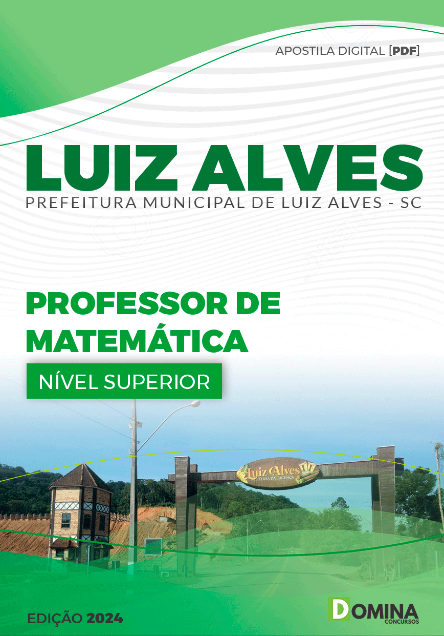 Apostila Pref Luiz Alves SC 2024 Professor de Matemática
