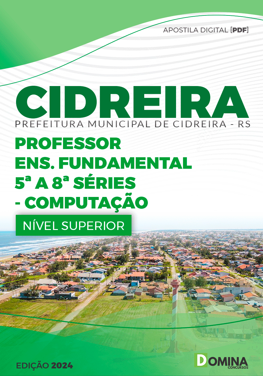 Apostila Pref Cidreira RS 2024 Professor Licenciatura Computação