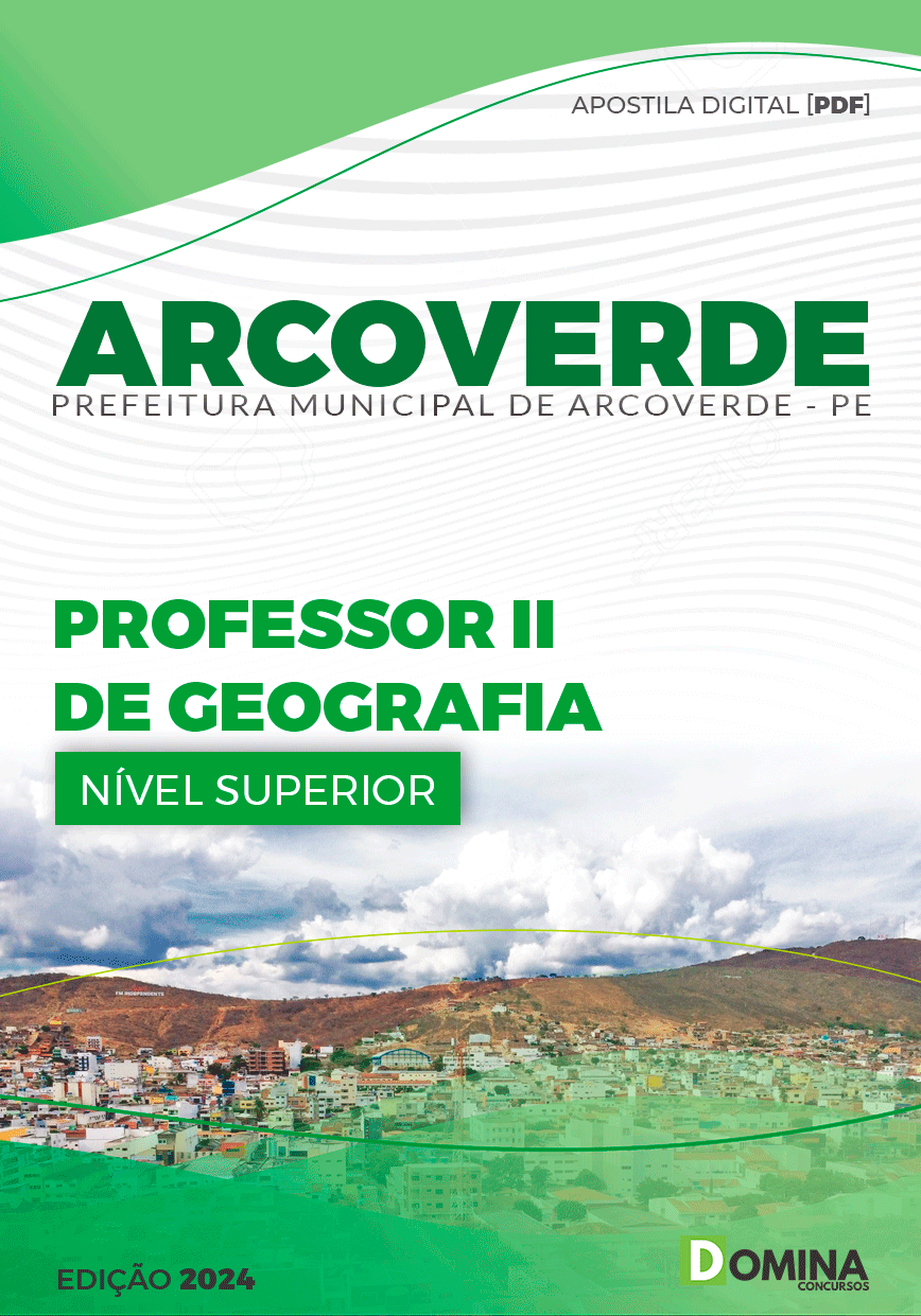 Apostila Pref Arcoverde PE 2024 Professor de Geografia