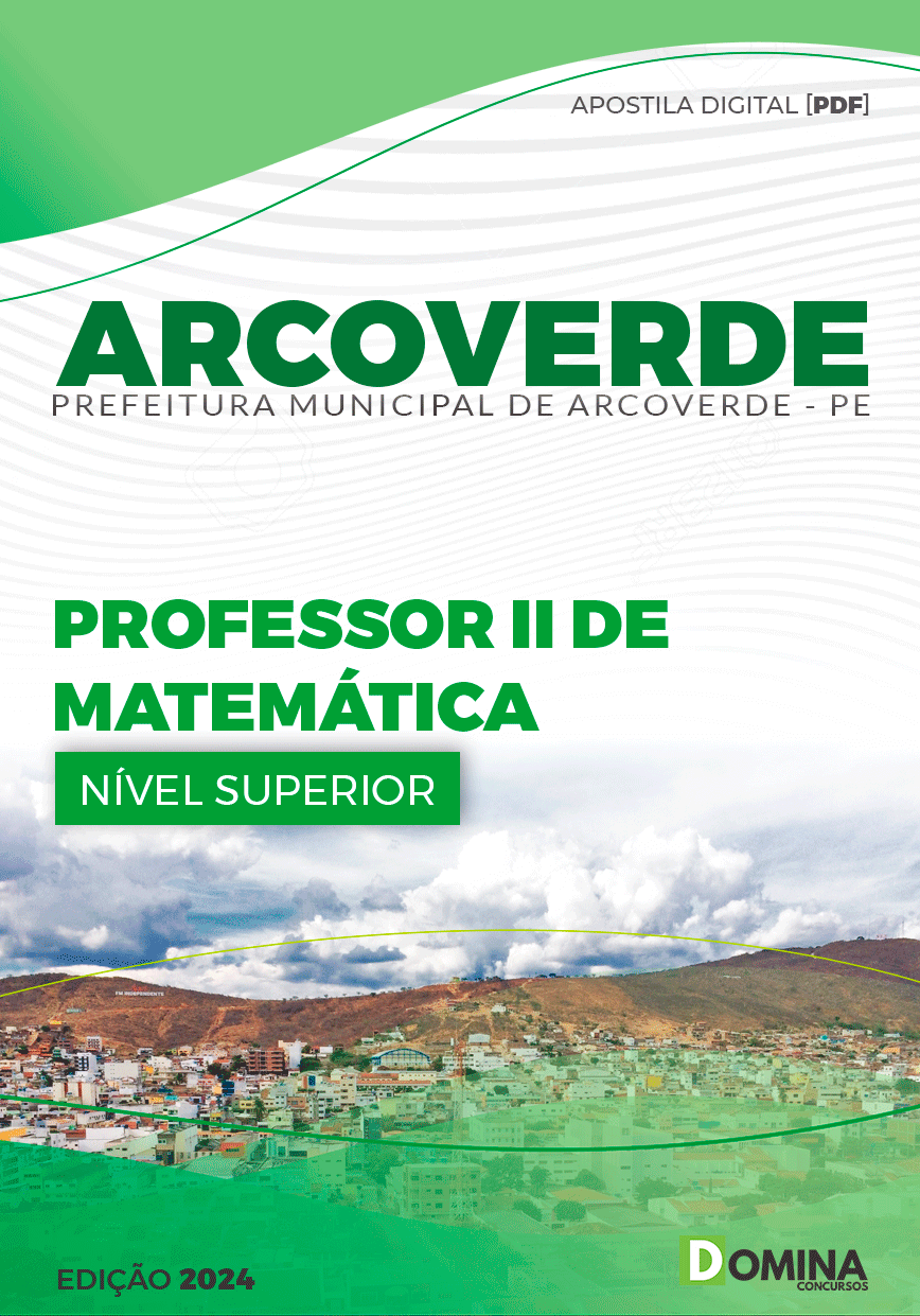 Apostila Pref Arcoverde PE 2024 Professor de Matemática