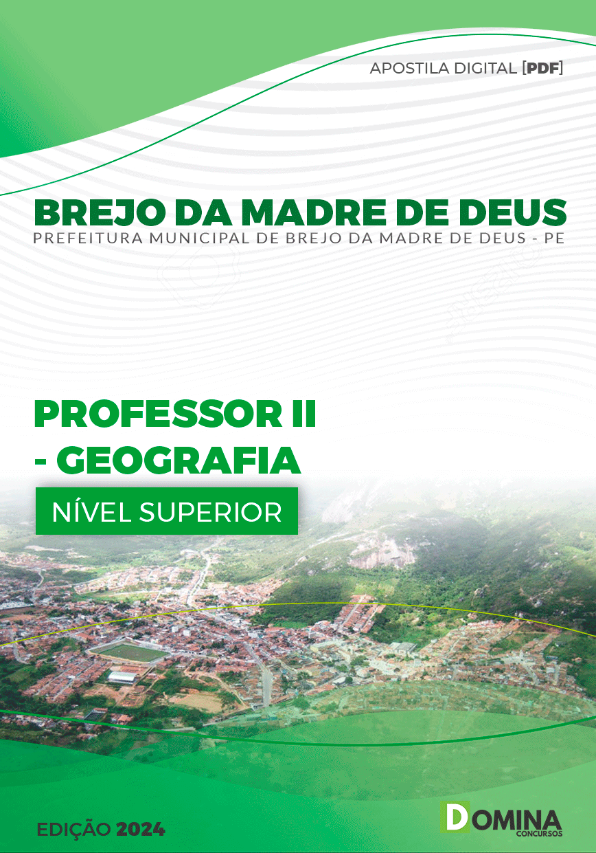 Apostila Pref Brejo da Madre de Deus PE 2024 Professor II Geografia