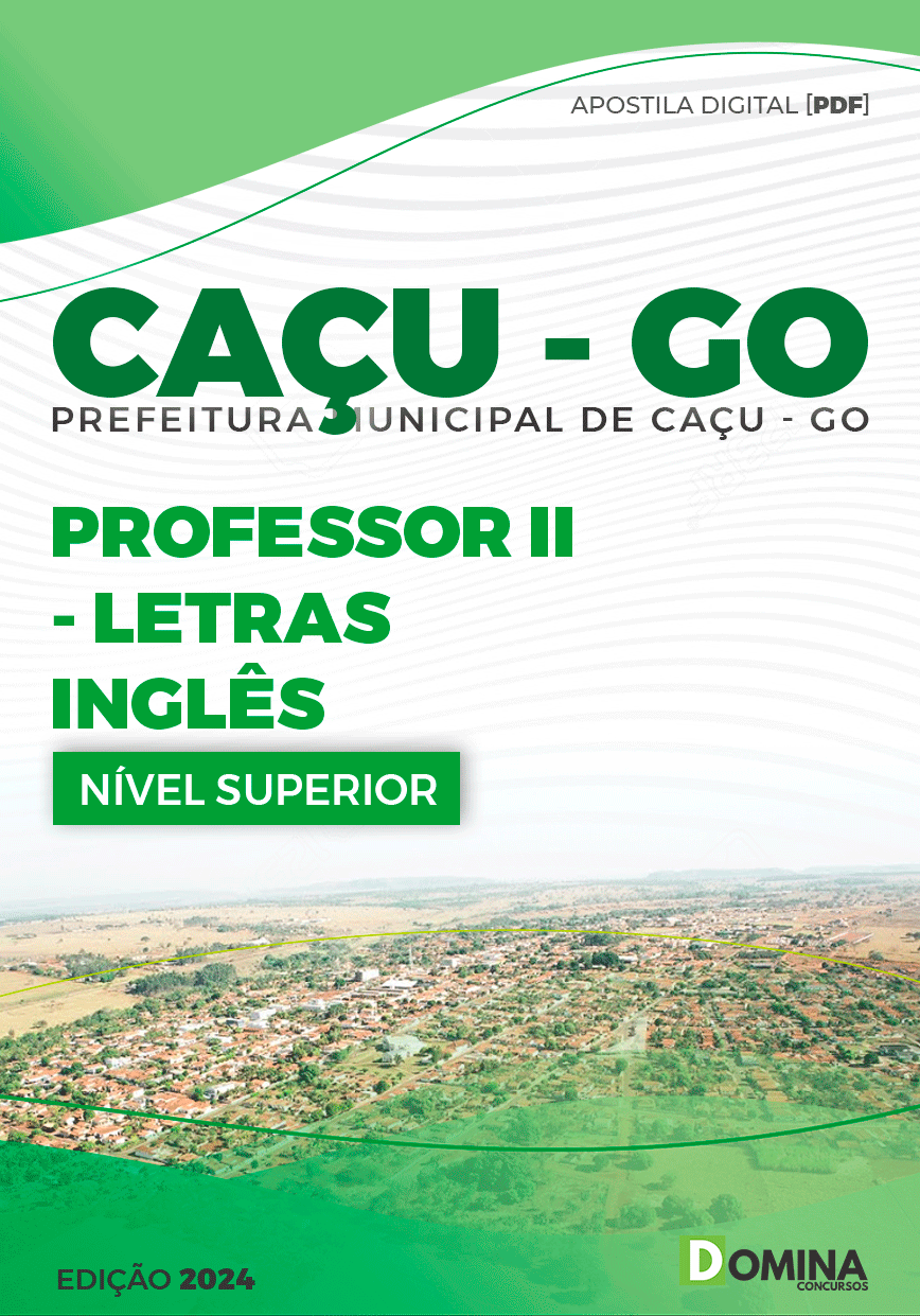 Apostila Pref Caçu GO 2024 Professor de Inglês