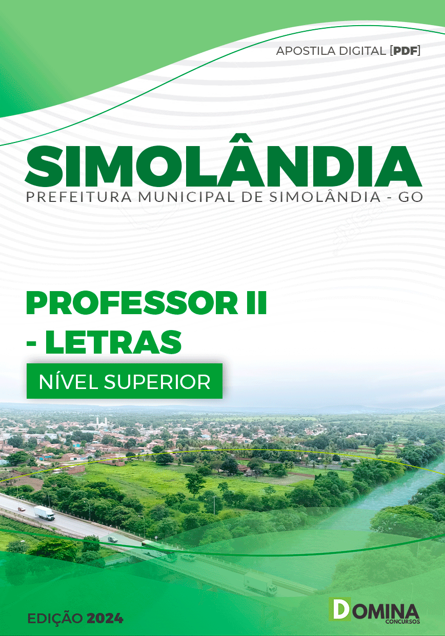 Apostila Pref Simolândia GO 2024 Professor II Letras