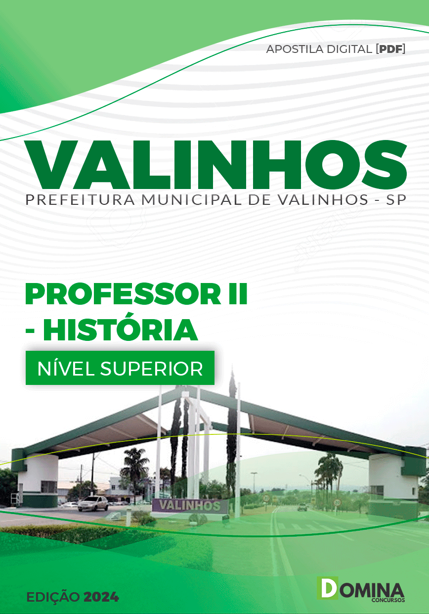 Apostila Pref Valinhos SP 2024 Professor de História